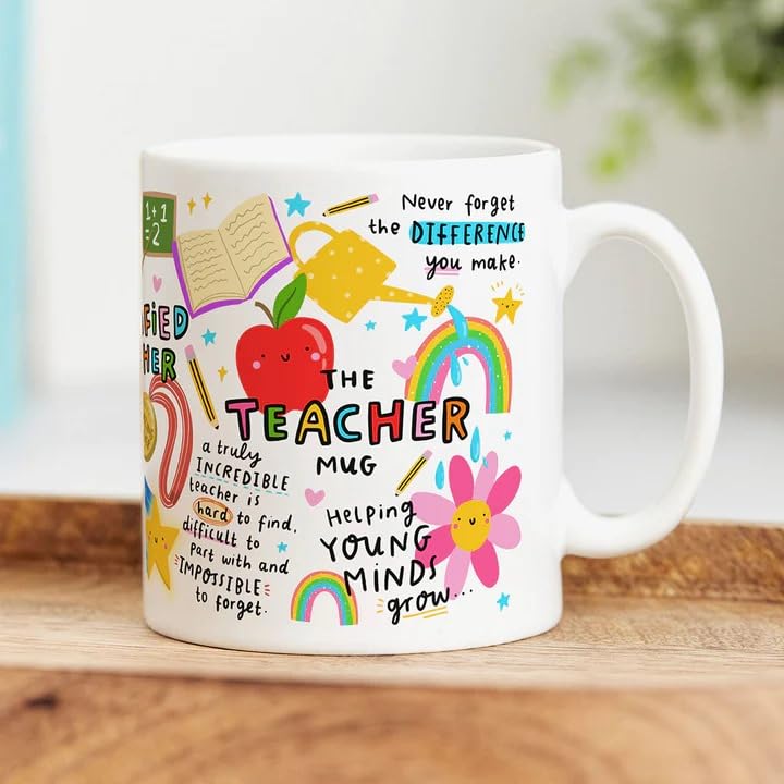 DAYS Thank You Teacher Mug Best Teacher Gift On Birthday Teacher Gift Teacher Mug Helping Me to Grow Teachers Gift for Teacher Coach Mentor Guide11 Ounce White - Image 3