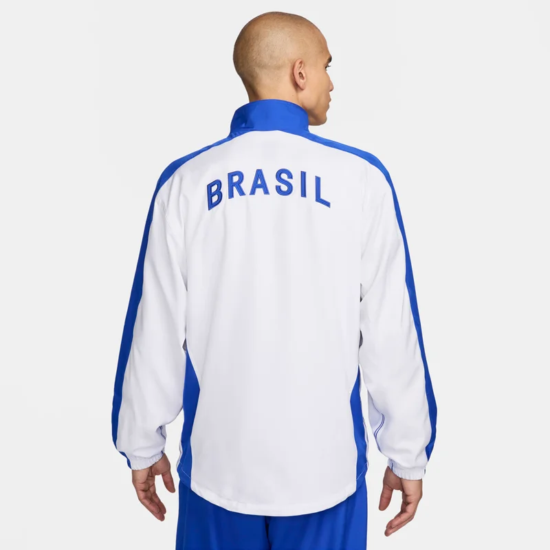 Nike White Men's Brazil 1998 Reissue Football Replica Tracksuit Jacket for Men | Best Price UAE