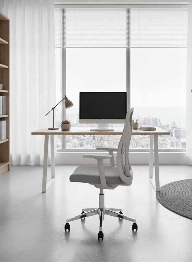 Furalux Ergonomic Mesh Swivel Task Chair – Adjustable Height Office Chair with Breathable Mesh Back, Lumbar Support, 360° Swivel Desk Chair for Home & Office, Modern Durable Seating - Image 2