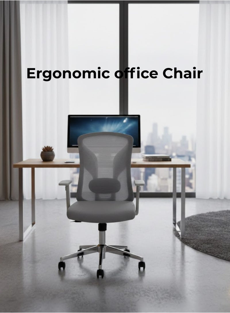 Furalux Ergonomic Mesh Swivel Task Chair – Adjustable Height Office Chair with Breathable Mesh Back, Lumbar Support, 360° Swivel Desk Chair for Home & Office, Modern Durable Seating - Image 1