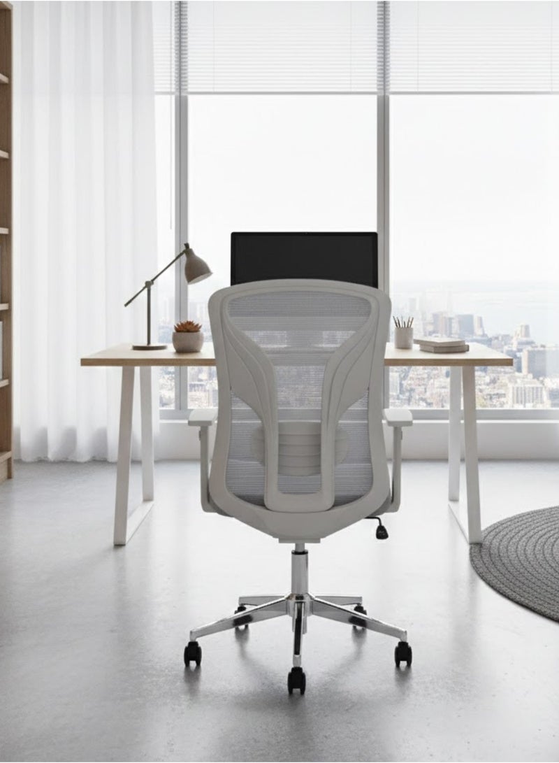 Furalux Ergonomic Mesh Swivel Task Chair – Adjustable Height Office Chair with Breathable Mesh Back, Lumbar Support, 360° Swivel Desk Chair for Home & Office, Modern Durable Seating - Image 4