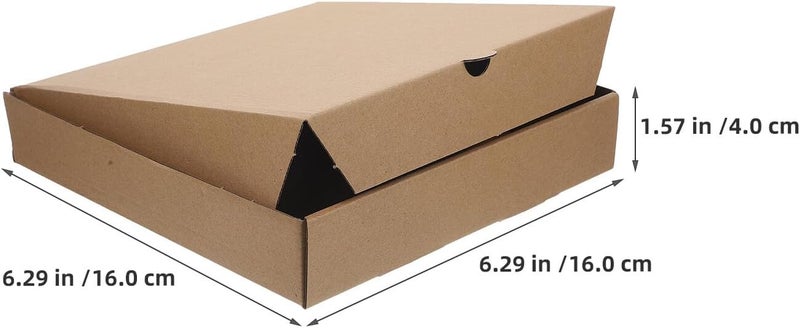 30pcs 6-inch Thick Kraft Paper Pizza Packaging Boxes Foldable Food Takeaway Containers for Restaurant and Party Use - Image 2