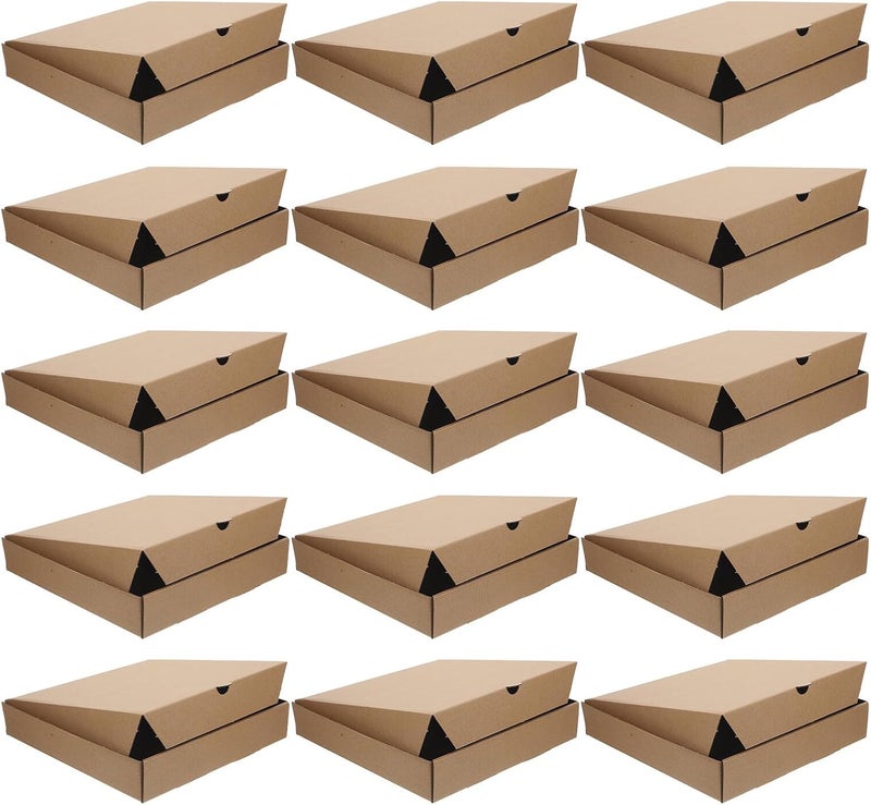 30pcs 6-inch Thick Kraft Paper Pizza Packaging Boxes Foldable Food Takeaway Containers for Restaurant and Party Use - Image 1