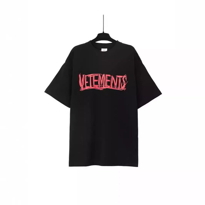 New Vtm Vit Cute Letter Print Men'S And Women'S Loose Casual Round Neck Short-Sleeved T-Shirt High Street Fashion Brand Cotton Tee - Image 5