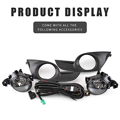 DLAA Fog Lights For Nissan Altima 2013 2014 2015 Fog Lamps Assembly Replacement Clear Lens OE Style - Image 2