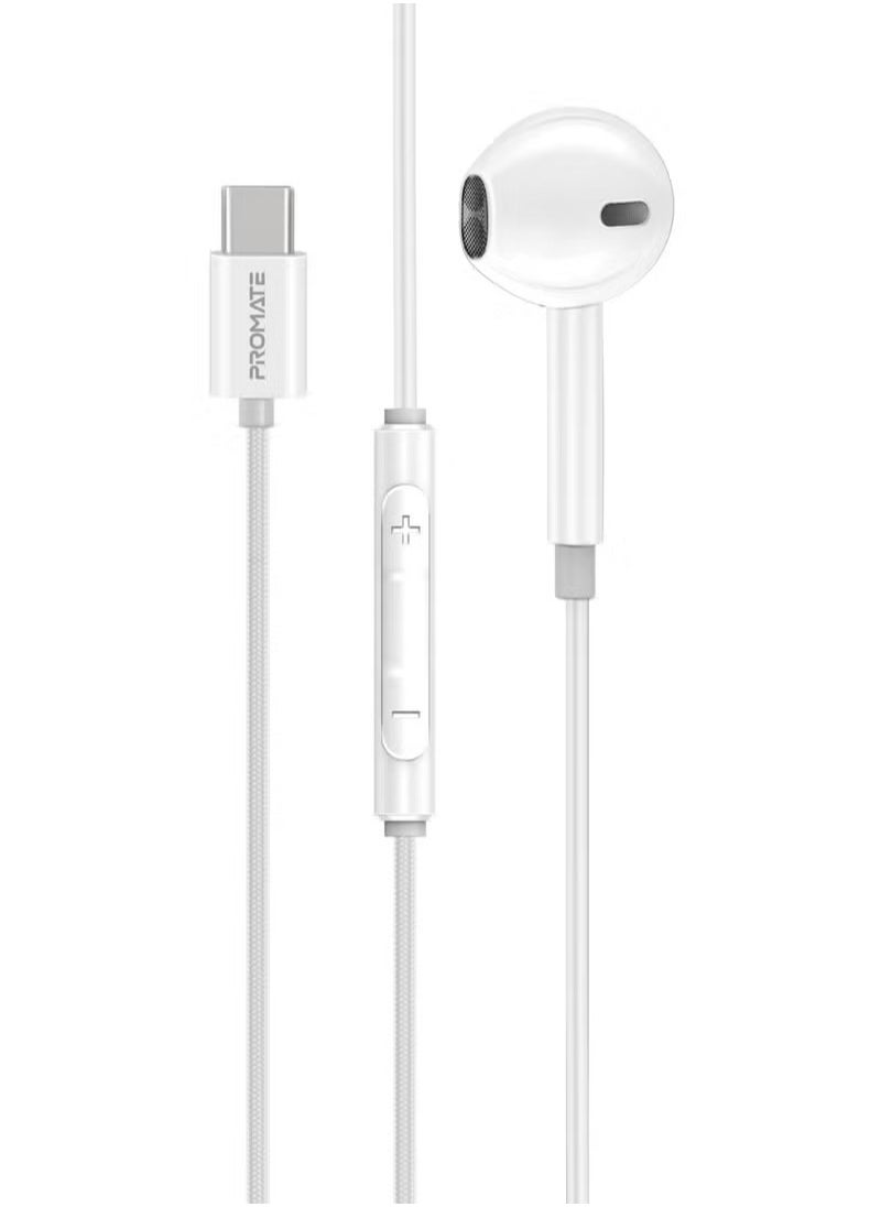 Service Zone Earbuds With USB-C Connector, Ergonomic In-ear USB-C HD Mono Earphone With Mic, Noise Isolation, Call Function, And In-Line Volume Control For iPhone 15, iPad Air, Galaxy S23/22/21, Monopod-C  - Image 1