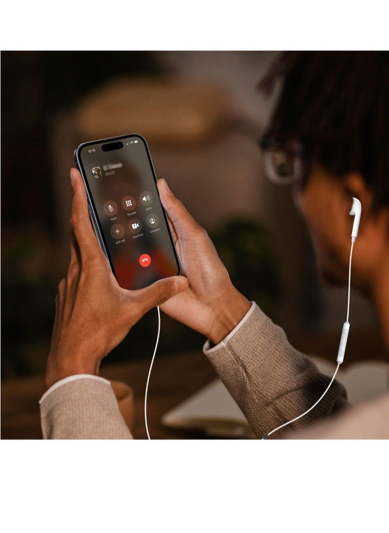 Earbuds With USB-C Connector, Ergonomic In-ear USB-C HD Mono Earphone With Mic, Noise Isolation, Call Function, And In-Line Volume Control For iPhone 15, iPad Air, Galaxy S23/22/21, Monopod-C