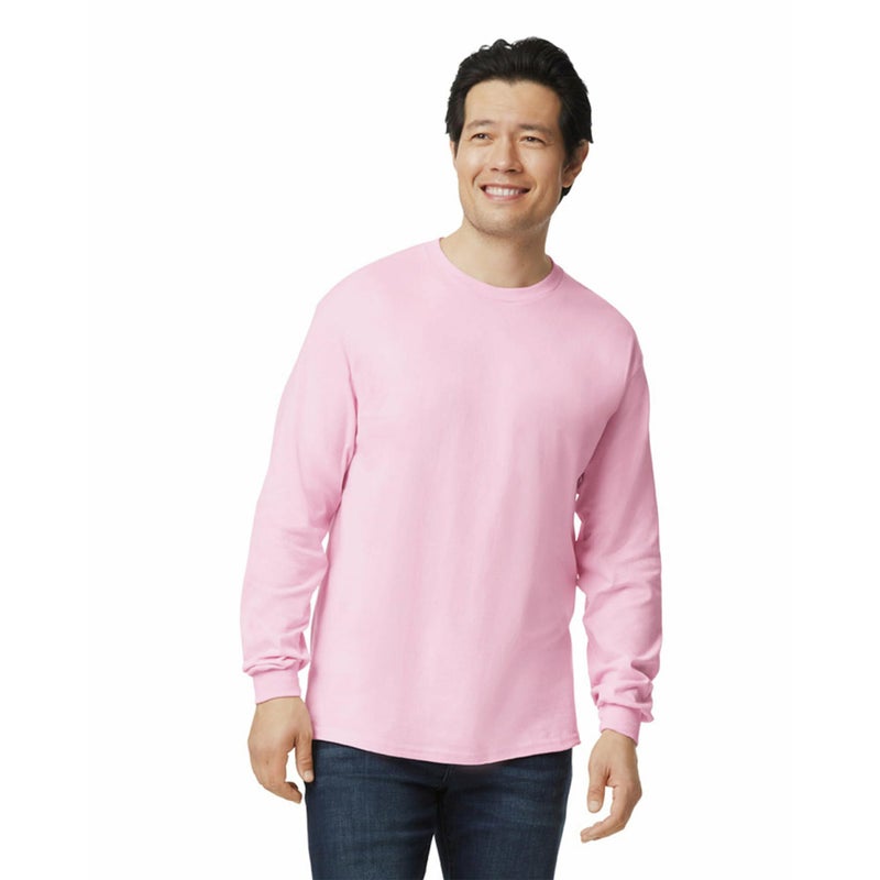 Gildan Unisex Adult Ultra Cotton Long Sleeve T-Shirt, Style G2400, Multipack, Light Pink (3-Pack), Medium US - Image 2