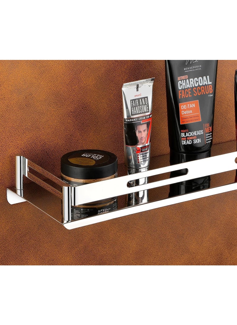 iSTAR iSTAR 304 Stainless Steel Bathroom Shelf/Stand Kitchen Shelf/Bathroom Shelf and Rack/Bathroom Accessories Silver Stainless Steel Wall Shelf (12 X 5 Inches)  - Image 4