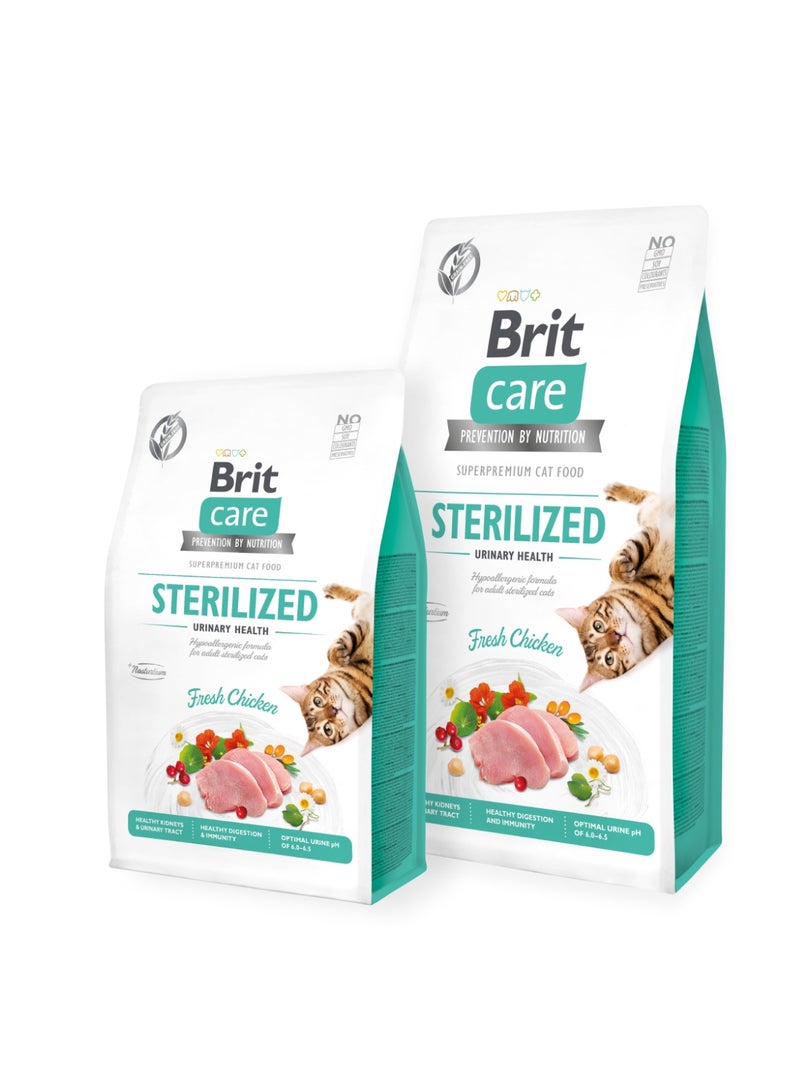 Brit Care Dry Food for Sterilized Cats and Urinary Health 2 kg Brit