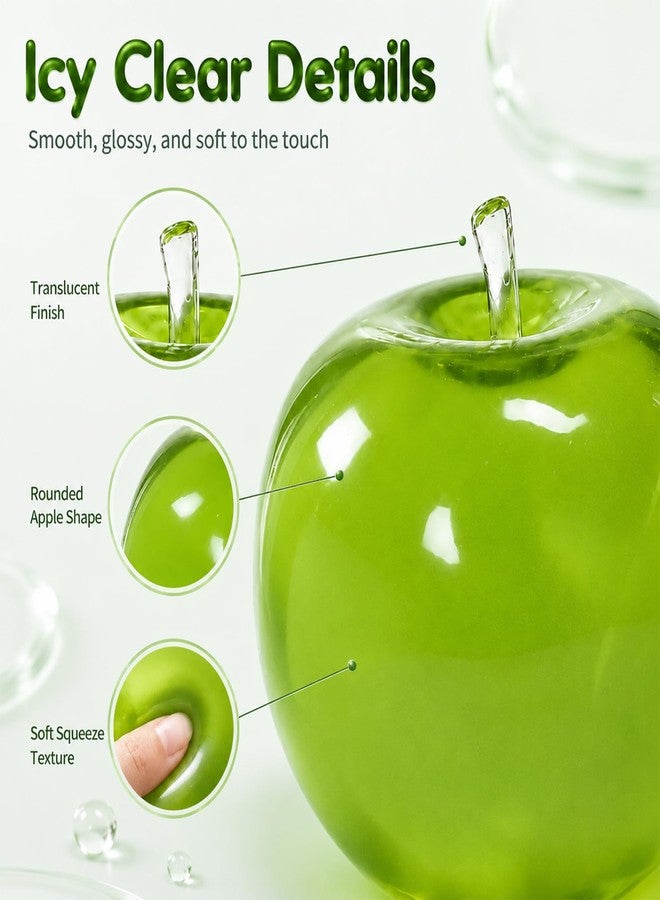 CGPVTSJ Apple Squishy Slushy Green Slush Coconut Oil Toy Squish Fruit Squeeze Fidget Aqua Toys Giant for Adults Squeezy Mellow Sugar Stress Ball 2026 Decompression Swuishy Fidget Toy (Green) - Image 5