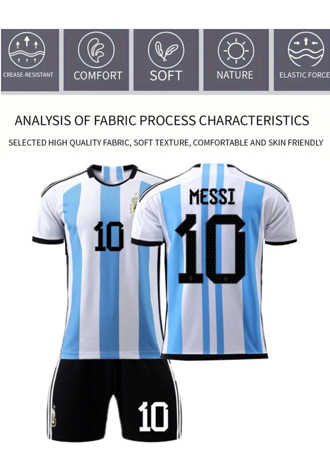 Football Jersey Set for Kids Boys Girls Football Jersey Kit Children Football Uniforms Short-sleeved Football Shirts With Socks Sportswear (H)  - Image 3