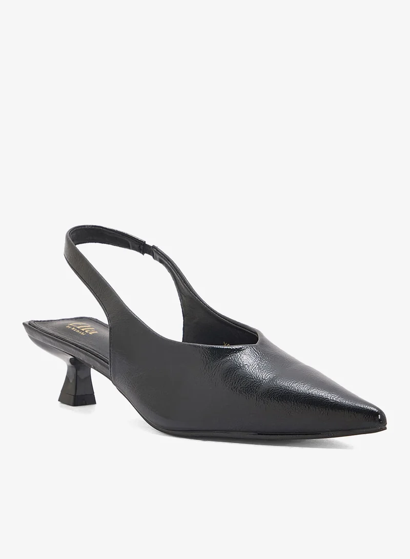 ايلا حذاء بكعب مدبب بحزام خلفي