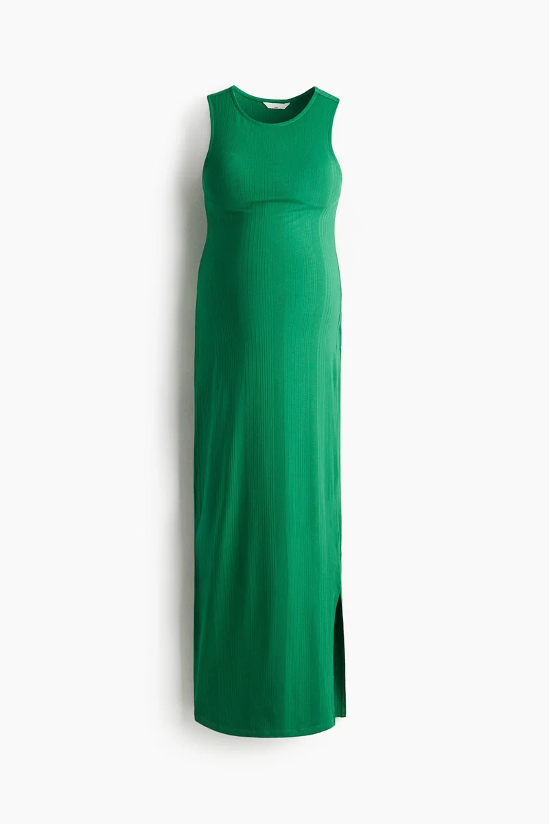 H&M MAMA Ribbed viscose dress