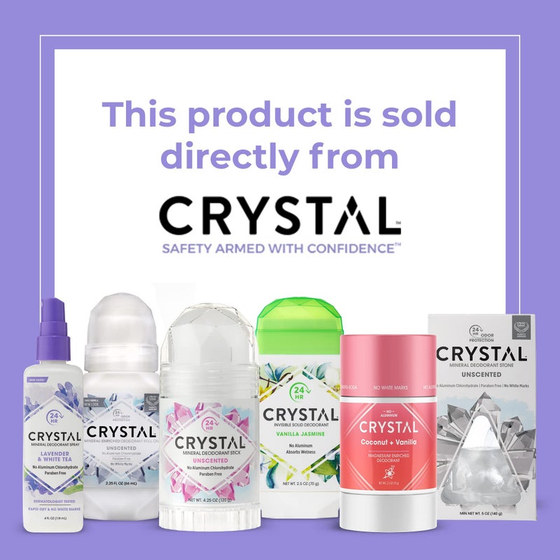 CRYSTAL ESSENCE CRYSTAL Deodorant Aluminum Free Mineral Deodorant Roll-On for Women & Men, Lavender & White Tea - Paraben Free - Certified Cruelty Free & Vegan Deodorant - Prevents Odor Up to 24 Hours ,2.25 Fl Oz (Pack of 3),21661-3 - Image 5