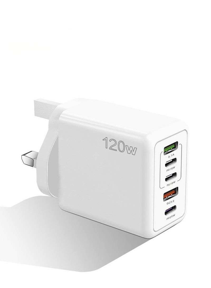 general 120W Multifunctional 5-Port Type-C Charger – Wall USB C PD Charger with Quick Charge 3.0, Charging Station Compatible with iPhone, Pixel, Samsung, Huawei, iPad, Tablets, and More (3PD + 2 USB Ports) - Image 1