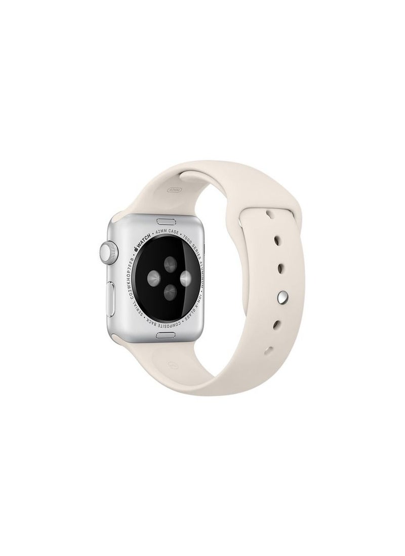 TWEGGON - Apple Watch band Compatible with 42mm(Series 10)/41mm/40mm/38mm Silicone Strap for Apple Watch All Series Antique White - Image 1