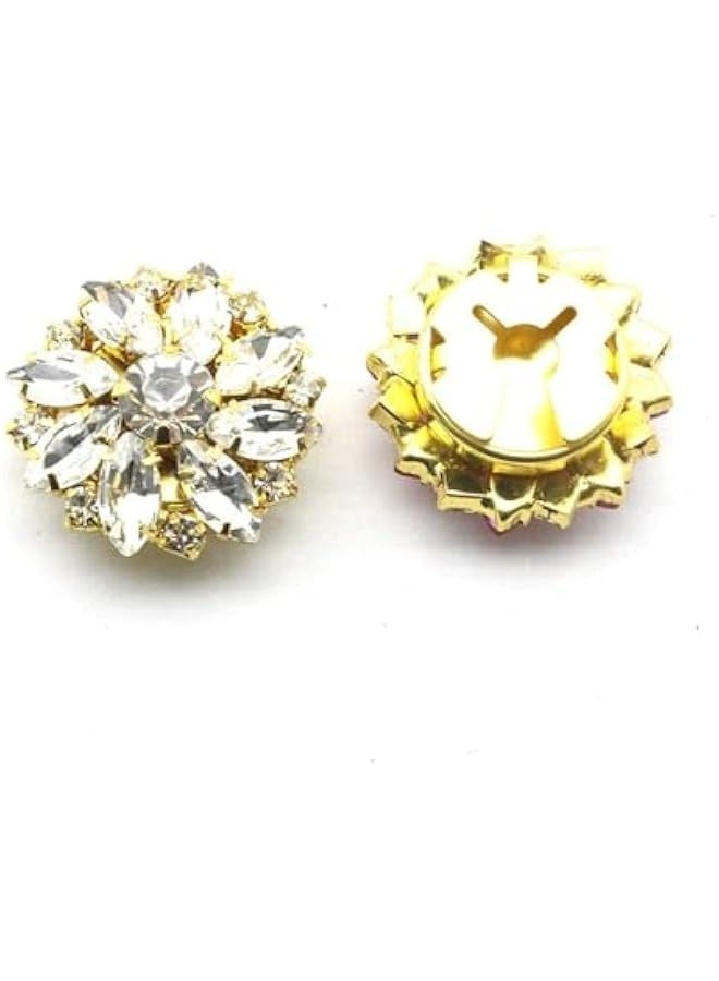 Rhinestone on Covers, on Covers for Women Blouses, Detachable Shirt on Clips ons Jewelry, Crystal Fancy ons for Clothing Decorative ons for Crafting, DIY (12PCS) R  - Image 1