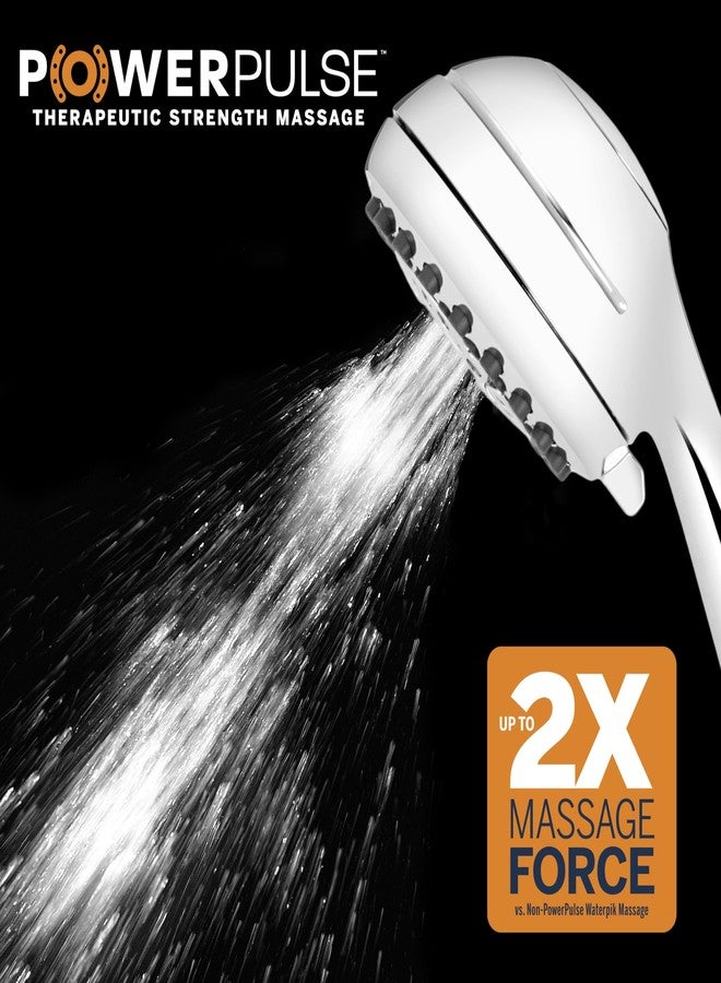 Waterpik XRO-763E PowerPulse Massage Hand Held Shower Head, 1.8 GPM, Chrome - Image 2