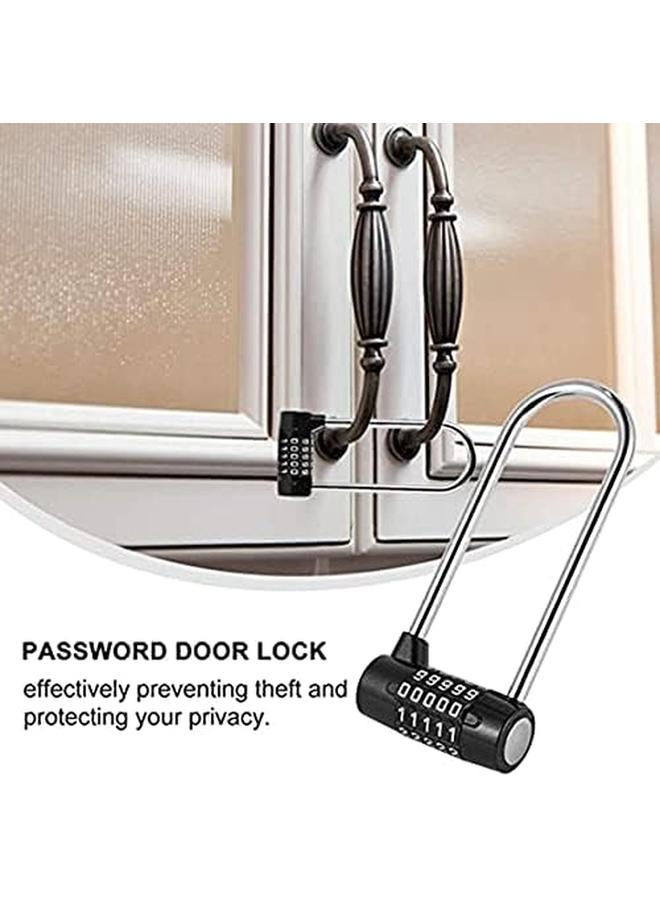 KASTWAVE Number Lock For Door Cabinet Password Padlock Large Password Safety Lock Dial Number Door Handle Cabinet Hanging Lock For Home Office Shop - Image 4