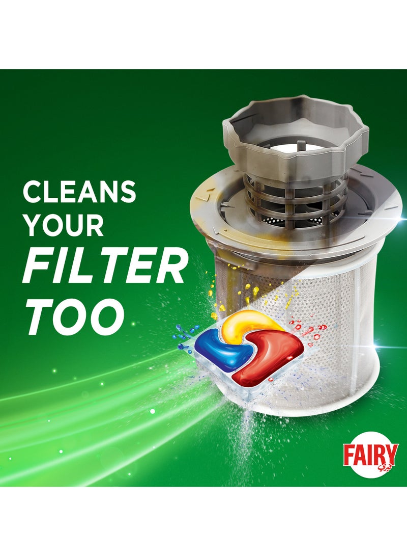 Fairy 1 Step Clean Plus Automatic Dishwasher Tablets Lemon Scent 50 Capsules  - Image 5