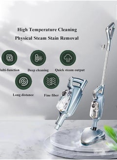 Joshberg Steam Mop, 5-in-1 Cleaning Solution, Superheated Steam, Swivel Head, Chemical-Free, User Friendly, Includes 5 Accessories, 1500 W K5 Blue  - Image 2