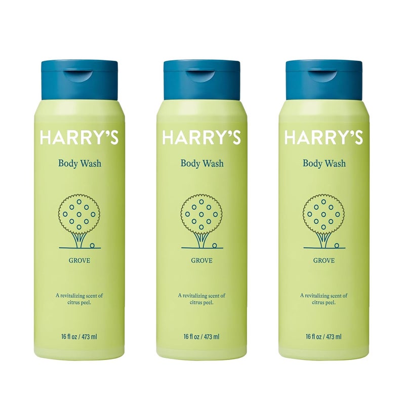 Harrys Mens Body Wash Shower Gel  Grove 16 Fl Oz Pack of 3