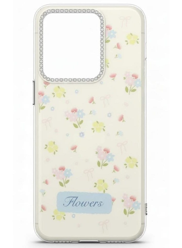 غطاء فاخر بتصميم زهور ناعمة لهاتف Honor X8b، يجسد البساطة.