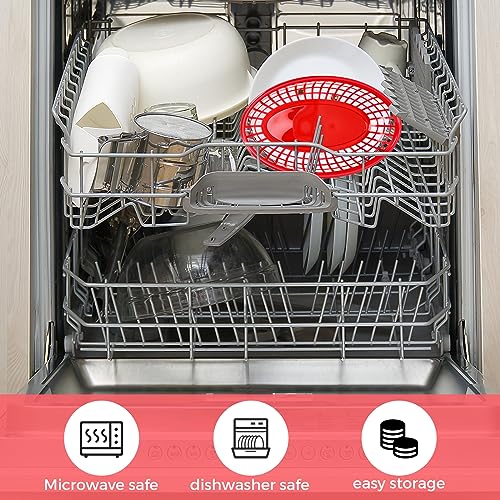 GothaBach 50 Pack Plastic Fast Food Baskets - Bread Fry Baskets Serving Tray for Hot Dogs, Chicken, Burgers, Sandwiches, Fries (Red) - Image 4