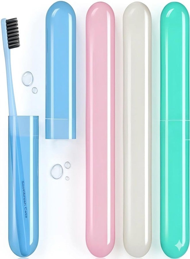 YBN Toothbrush Cover case Plastic Anti-Bacterial Travel Protectors for Oral Care Portable Brush Holder for Bathroom Wall Trip & Travel Multicolor Toothbrush Case Box & Cover Container Set (2) - Image 1