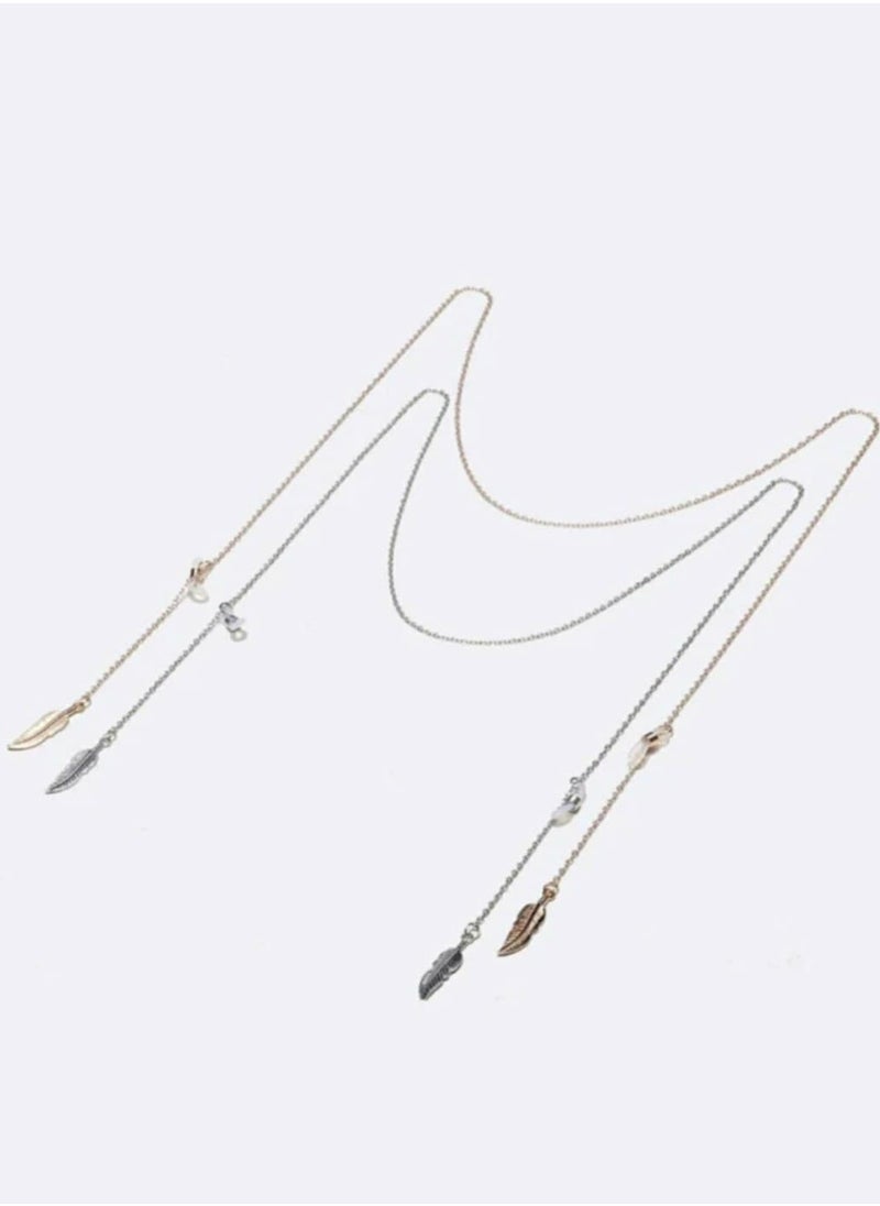 RA accessories Women Eyeglasses  Chains-2 Items  Of Golden, Silver  - Image 1