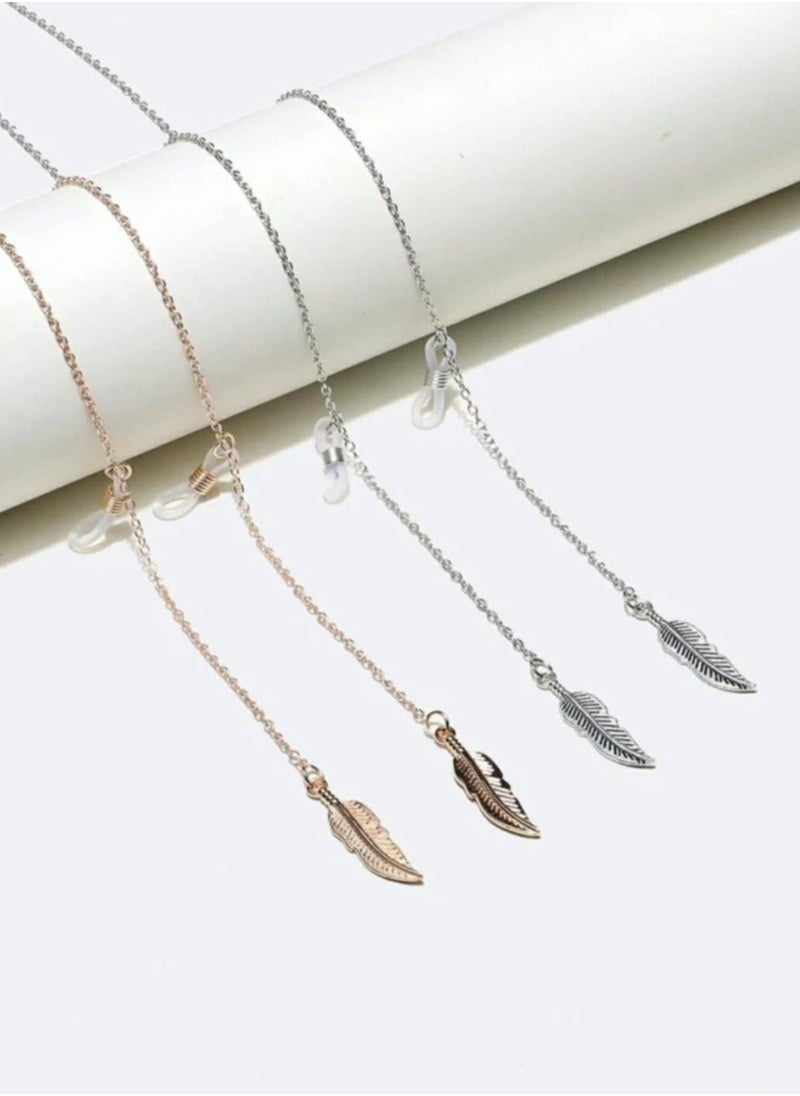 RA accessories Women Eyeglasses  Chains-2 Items  Of Golden, Silver  - Image 5