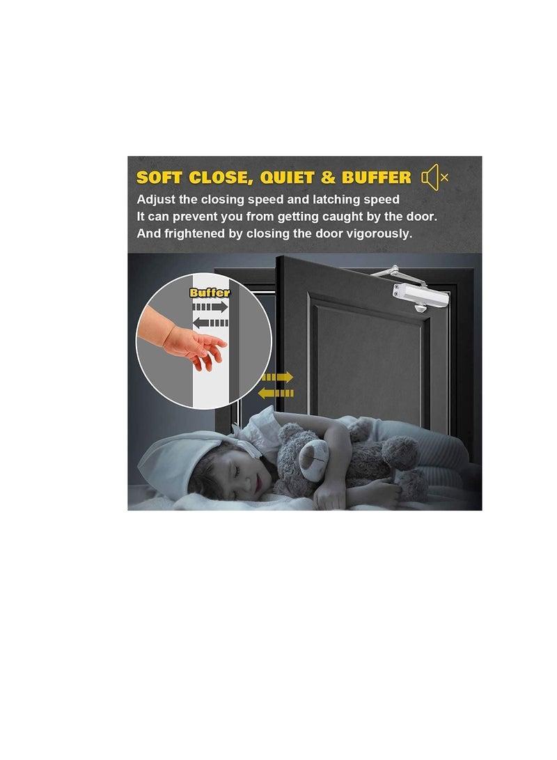 روبستلاين باب هيدروليكي بزنبرك آلي قابل للتعديل من الدرجة 3 من Robustline أقرب للخدمة الشاقة للأبواب السكنية والتجارية أسود 1303-B (بني) - Image 3