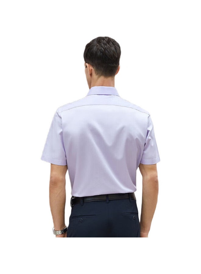 YOUNGOR Men'S Shirt Summer Youth Men'S Casual Short Sleeve Shirt Gsdp10171Lja Pink Purple 42 - Image 2
