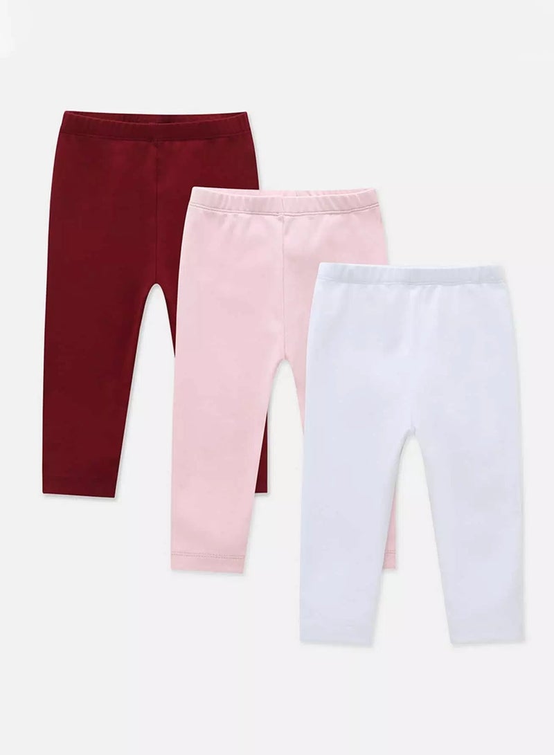 Baby Girl 3 Pack Leggings  - Image 1