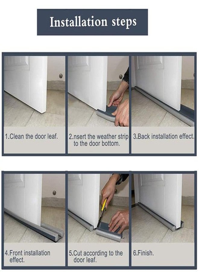Ampex Door Bottom Sealing Strip Guard for Home Under Door Draft Fabric Cover Gap Sealer - Stops Light/Dust/Cool-Hot Air Escape Sound-Proof Reduce Noise (Size-39 inch) - Image 2