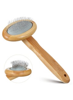 Patelai Sheepskin Wool Brush Stainless Steel Pins Bamboo Slicker Carding Rug Comb Macrame Brush Fur Brushes Wool Carding Brushes with Long Prongs for Unmat Fur Rugs Pillows Short Hair Pet Grooming Deshedding  - Image 1
