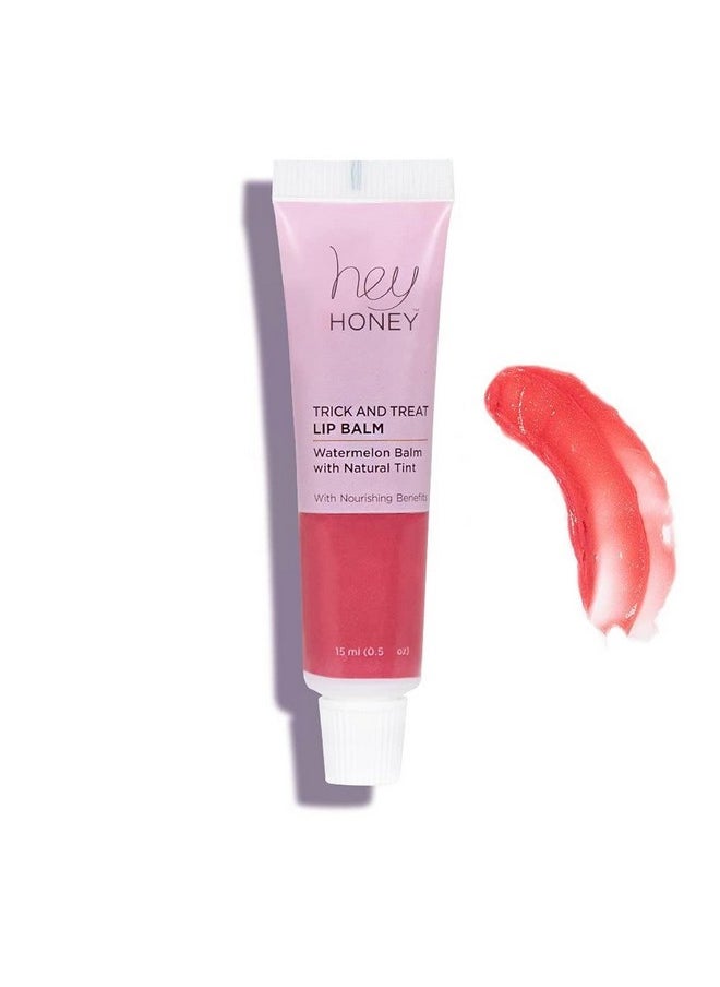 Hey Honey Trick And Treat Watermelon Plumping Lip Balm 2 In 1 Natural Tint With Hydrating & Moisturizing Properties  - Image 1