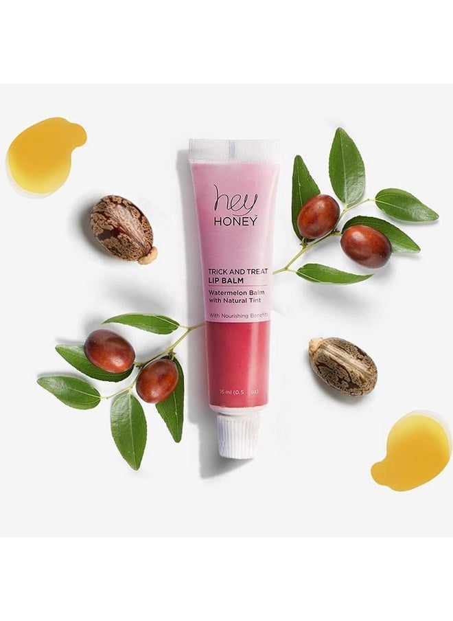Hey Honey Trick And Treat Watermelon Plumping Lip Balm 2 In 1 Natural Tint With Hydrating & Moisturizing Properties  - Image 5