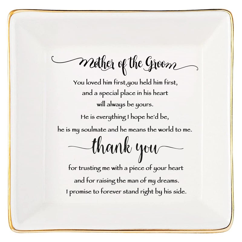JOYIMARR Ceramic Jewelry Tray Trinket Dish for Women, Classic Unique Style, White, Wedding Occasion, Organizing Rings - Image 1