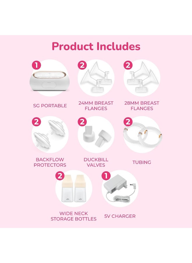 Spectra سبكترا - سينرجي جولد محمول - مضخة ثدي كهربائية مزدوجة قابلة للتعديل - أساسية للرضاعة الطبيعية - Image 2