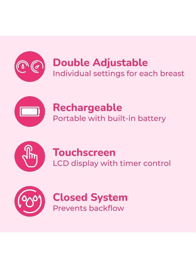 Spectra سبكترا - سينرجي جولد محمول - مضخة ثدي كهربائية مزدوجة قابلة للتعديل - أساسية للرضاعة الطبيعية - Image 4