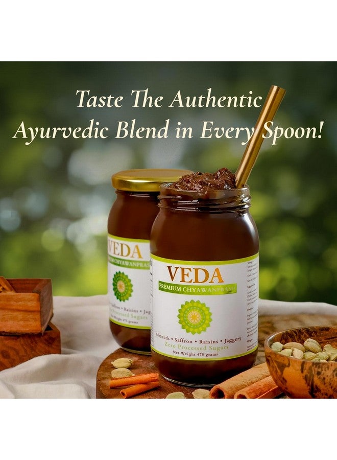 Veda Premium Chyawanprash - Jaggery Based Sugar Free Chyawanprash | 475 Gms | Enriched with Almonds & Saffron - Image 3