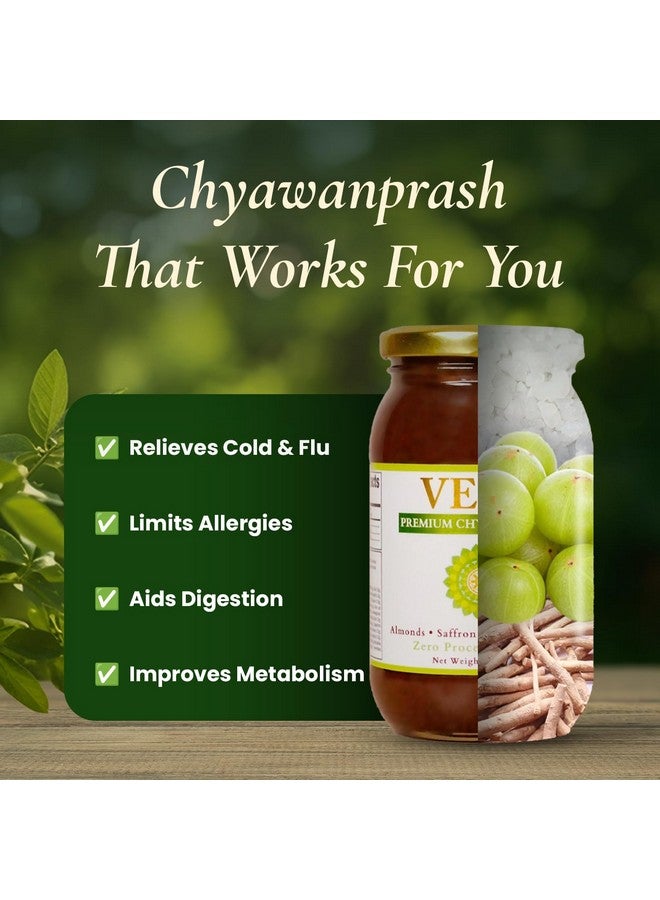 Veda Premium Chyawanprash - Jaggery Based Sugar Free Chyawanprash | 475 Gms | Enriched with Almonds & Saffron - Image 5