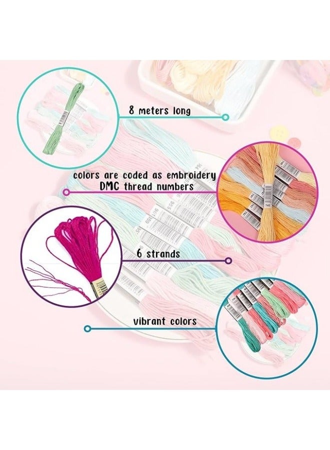 NIBEMINENT Athena’s Elements Embroidery Thread | Rainbow Themed Embroidery Floss for Friendship Bracelet String, Cross Stitch Thread, Crafting Arts Embroidery Strings, Friendship Bracelet Thread  - Image 2