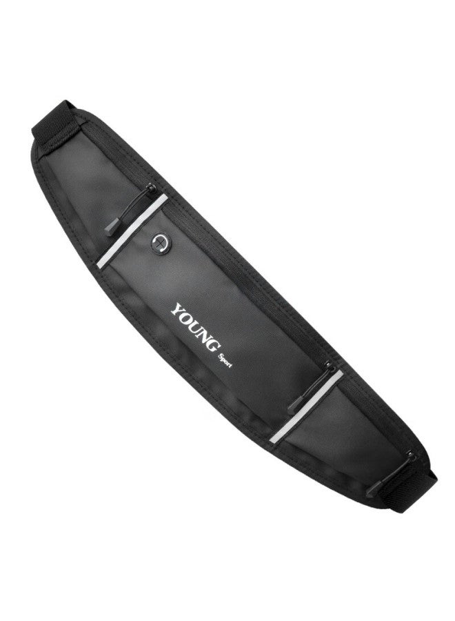 Wellhouse Sports Waist Pack, Running Phone Pouch, Uni Cycling Hiking Backpack With Reflective Strips, Black - Image 2