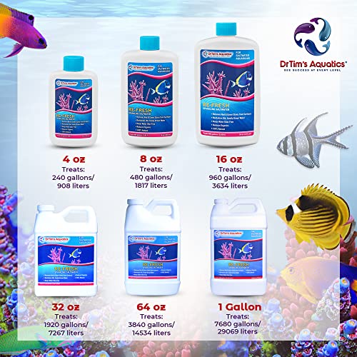 DrTim's Aquatics Dr Tim's Aquatics Re-Fresh for Saltwater Aquariums – 100% Natural Fish Tank Sanitizer & Revitalizer Conditioner Solution Fresh, Crystal-Clear, Sparkling Water - 16 Oz - Image 5