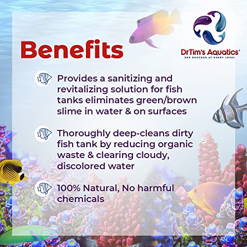 DrTim's Aquatics Dr Tim's Aquatics Re-Fresh for Saltwater Aquariums – 100% Natural Fish Tank Sanitizer & Revitalizer Conditioner Solution Fresh, Crystal-Clear, Sparkling Water - 16 Oz - Image 3
