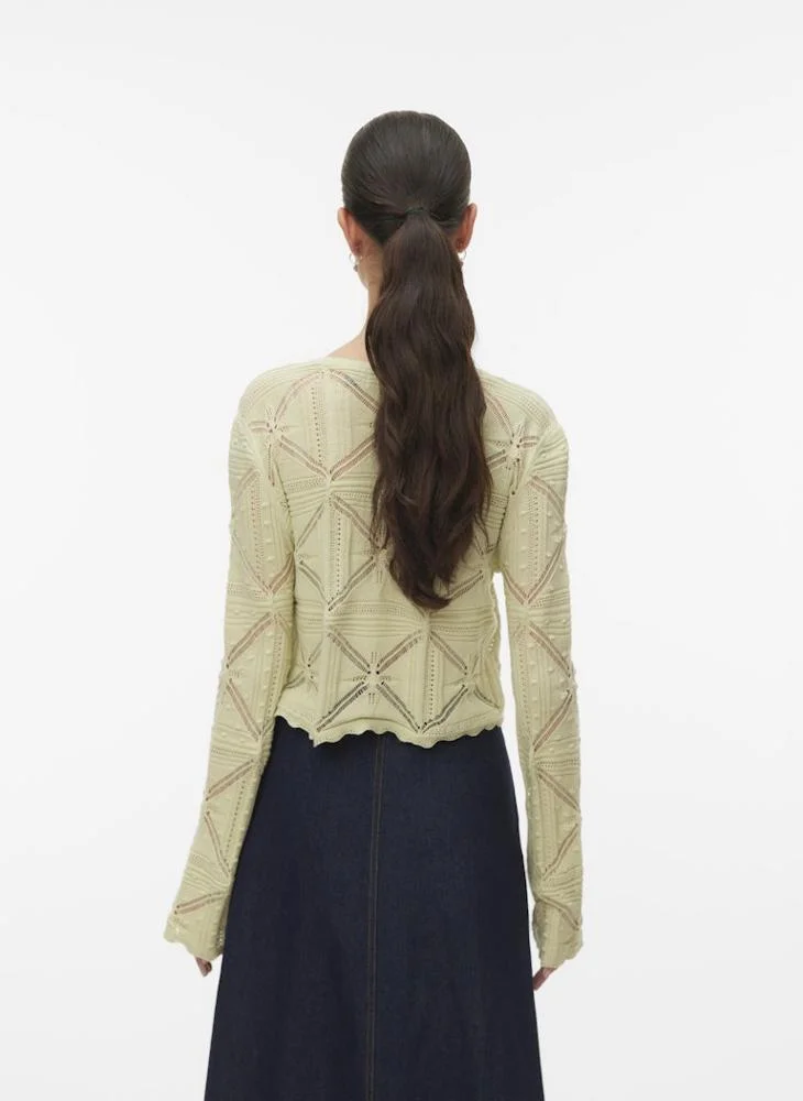 VERO MODA V-Neck Bow Detailed Cardigan