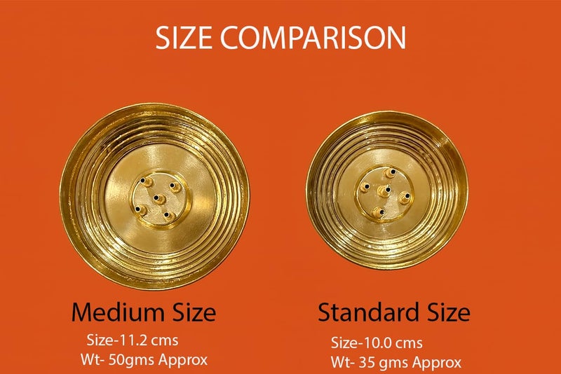 Sacch Brass One Agarbatti Stand with 5 Holders, Ash Catcher Tray for Pooja Room and Office Space. (Medium) - Image 2